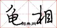 段相林龟相行书怎么写