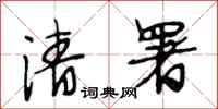 段相林清署行书怎么写