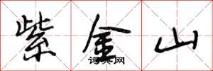 段相林紫金山行书怎么写
