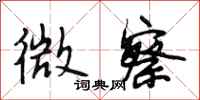 段相林微察行书怎么写