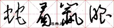 刘少英蛇眉鼠眼草书怎么写