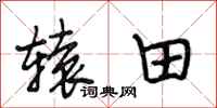 段相林辕田行书怎么写