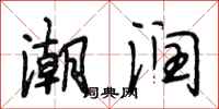 段相林潮润行书怎么写