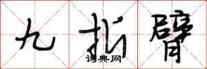 段相林九折臂行书怎么写