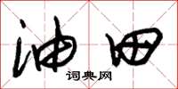 朱锡荣油田草书怎么写