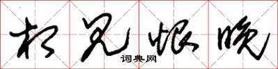 朱锡荣相见恨晚草书怎么写
