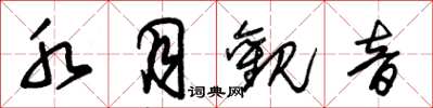 朱锡荣水月观音草书怎么写