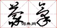 刘少英蒙气草书怎么写
