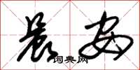 朱锡荣晨安草书怎么写