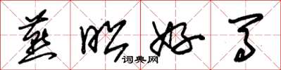 朱锡荣燕昭好马草书怎么写