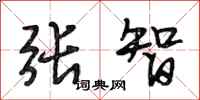 段相林张智行书怎么写
