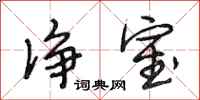 段相林净室行书怎么写