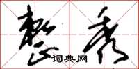 刘少英整秀草书怎么写