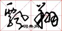 刘少英飘翔草书怎么写