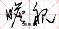 刘少英瞻视草书怎么写