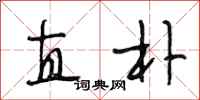 段相林直朴行书怎么写