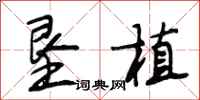 段相林垦植行书怎么写