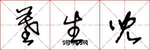 王冬龄墓生儿草书怎么写