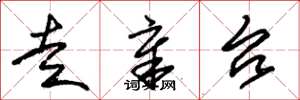 朱锡荣走章台草书怎么写