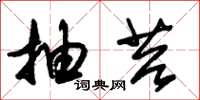 朱锡荣抽苔草书怎么写