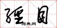 朱锡荣经目草书怎么写