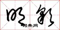 朱锡荣明彩草书怎么写
