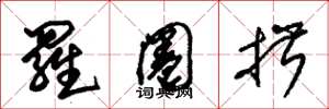 朱锡荣罗圈揖草书怎么写