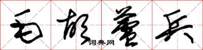 朱锡荣毛胡芦兵草书怎么写