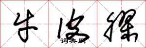 朱锡荣牛皮胶草书怎么写