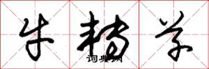 朱锡荣牛转草草书怎么写