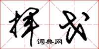 朱锡荣挥戈草书怎么写