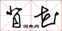 朱锡荣背花草书怎么写