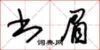 朱锡荣书眉草书怎么写