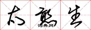 朱锡荣太憨生草书怎么写