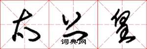朱锡荣太上皇草书怎么写