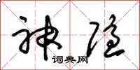 朱锡荣神隐草书怎么写