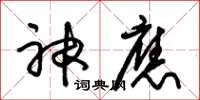 朱锡荣神应草书怎么写