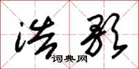 朱锡荣浩歌草书怎么写