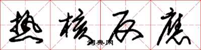 朱锡荣热核反应草书怎么写