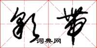 朱锡荣彩带草书怎么写