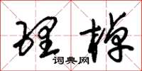 朱锡荣理棹草书怎么写