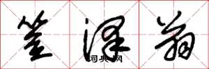 朱锡荣笠泽翁草书怎么写