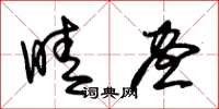 朱锡荣晴昼草书怎么写