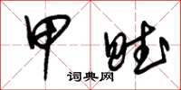 朱锡荣甲赋草书怎么写