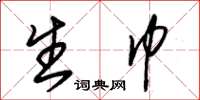 朱锡荣生巾草书怎么写