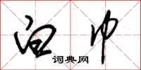朱锡荣白巾草书怎么写