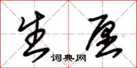 朱锡荣生愿草书怎么写