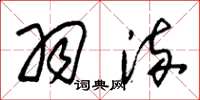 朱锡荣羽流草书怎么写