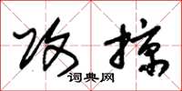 朱锡荣攻掠草书怎么写