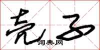 朱锡荣壳子草书怎么写